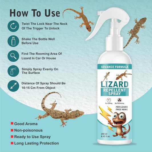 Lizard Repellent for Home Spray 250ML (BUY 1 GET 1 FREE)