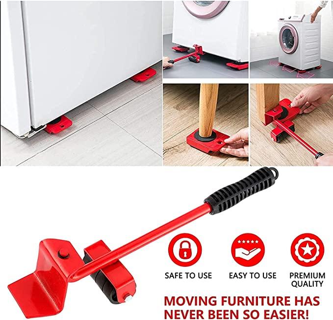 Furniture Movers Slider | 4 Pcs Furniture Lifter Mover Tool Set | 360° Rotational Pads | Heavy Duty Furniture Lifter and Mover | Lifting Tool for 150 KG