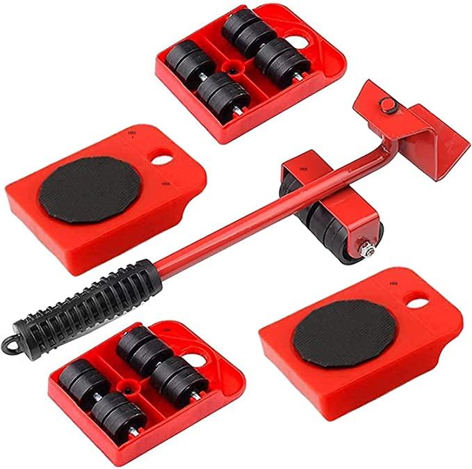 Furniture Movers Slider | 4 Pcs Furniture Lifter Mover Tool Set | 360° Rotational Pads | Heavy Duty Furniture Lifter and Mover | Lifting Tool for 150 KG