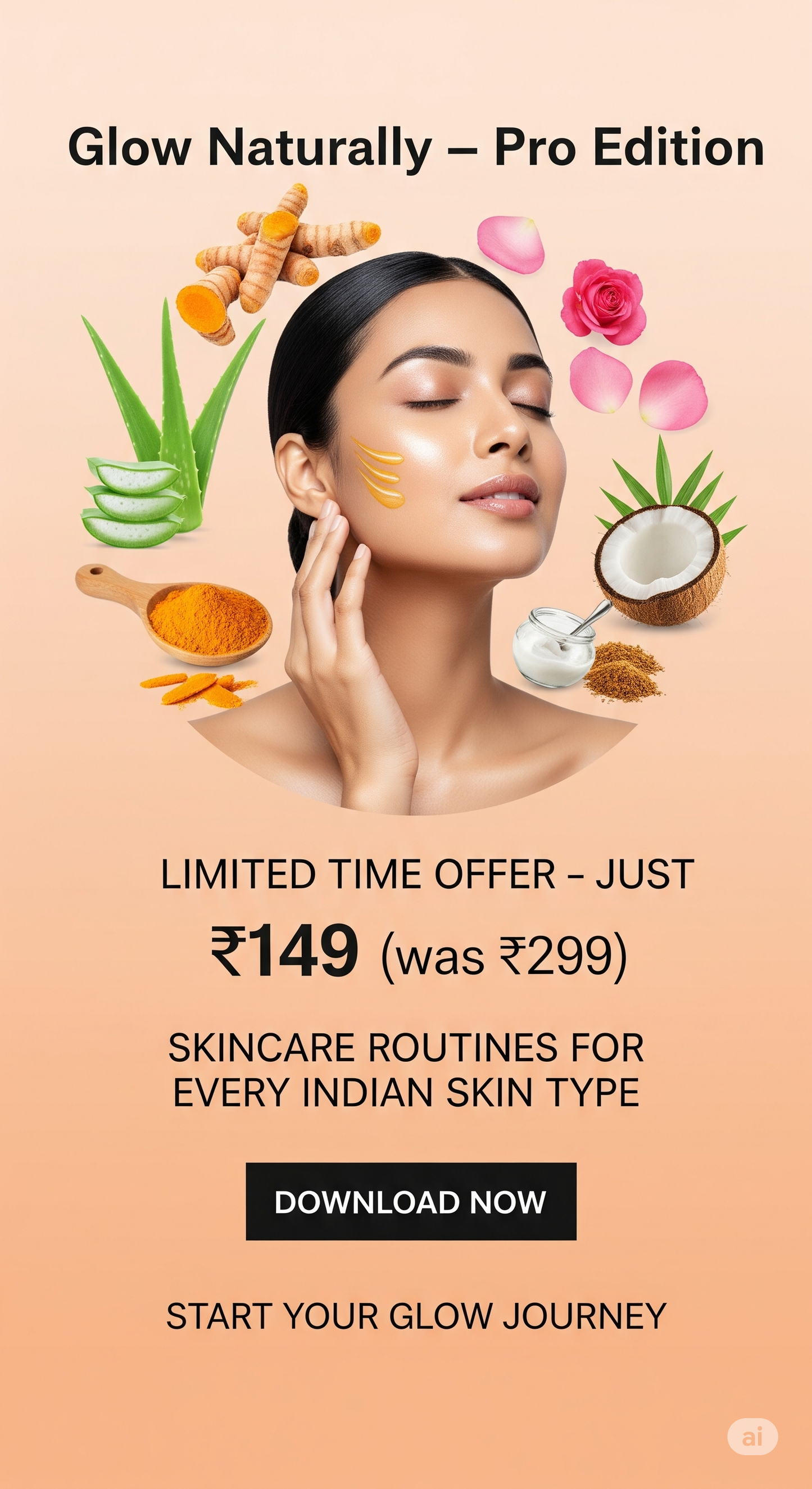 Glow Naturally (Pro Edition) –  Beauty & Skincare Routines for Every Indian Skin Type